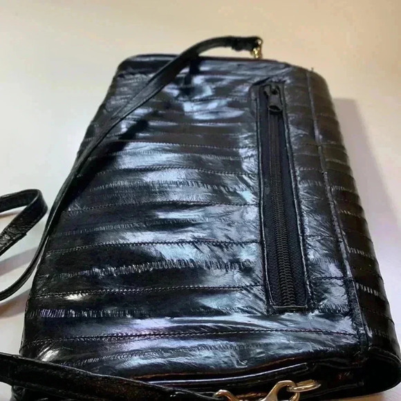 Source Unknown, 100% eel skin, black bag in  very good used condition - Picture 5 of 10